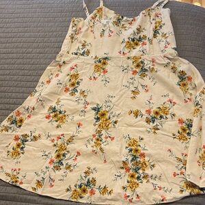 Floral Print Dress with Spaghetti Straps